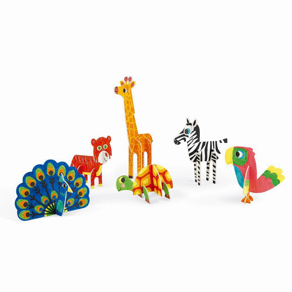 Babykids_Janod_Toys Janod 3D Animals To Color