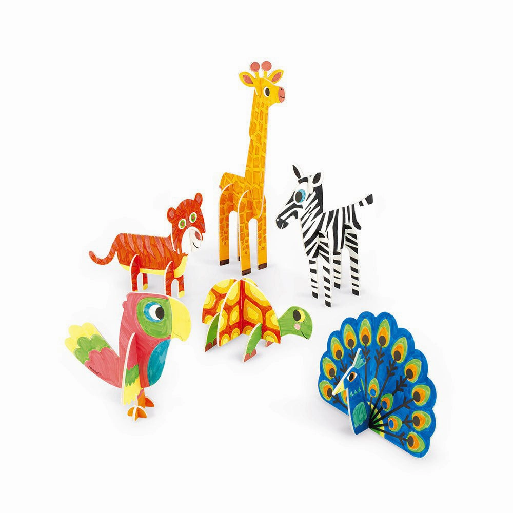 Babykids_Janod_Toys Janod 3D Animals To Color