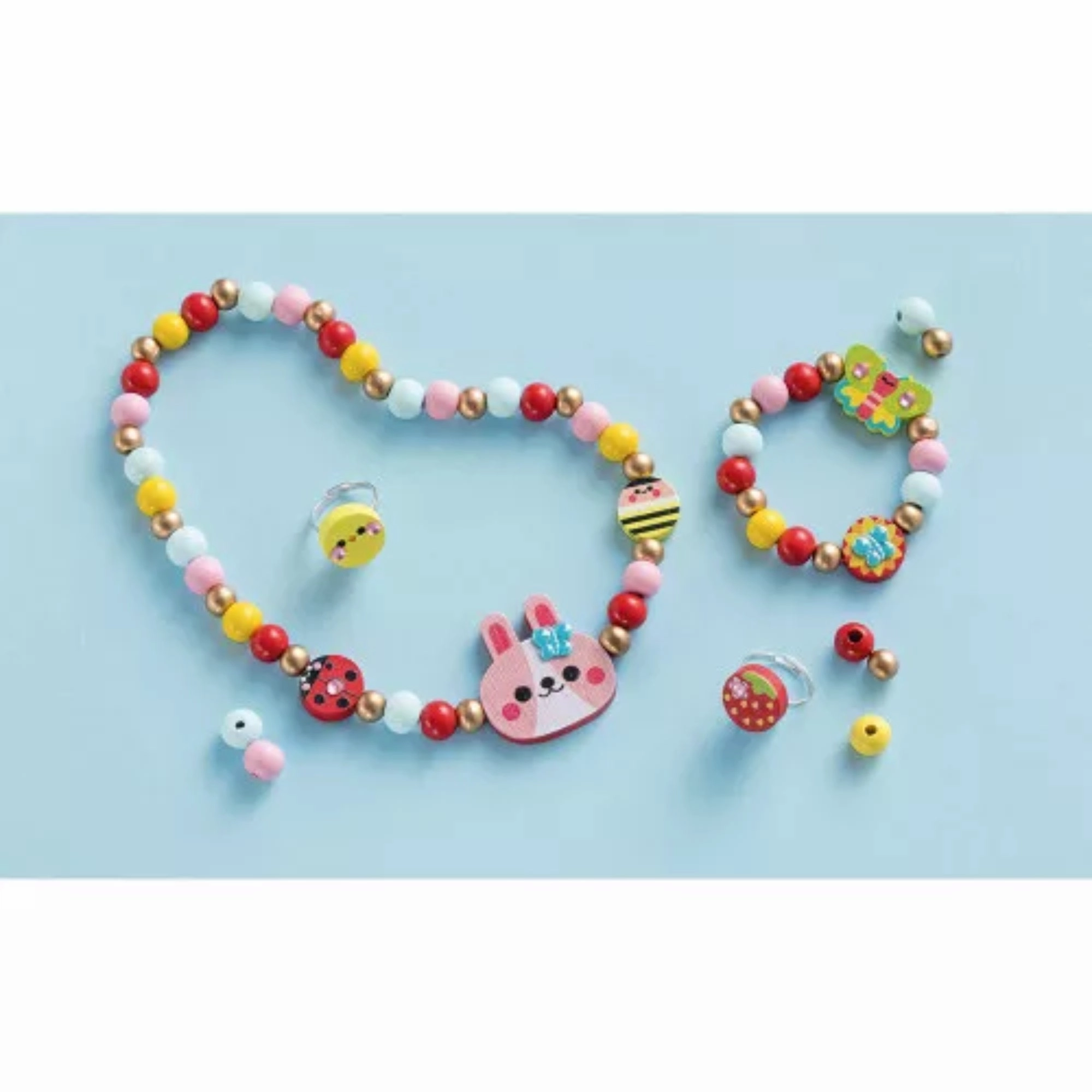 Babykids_Janod_Toys Janod 4 Pieces of Wooden Jewellery C Flower Garden