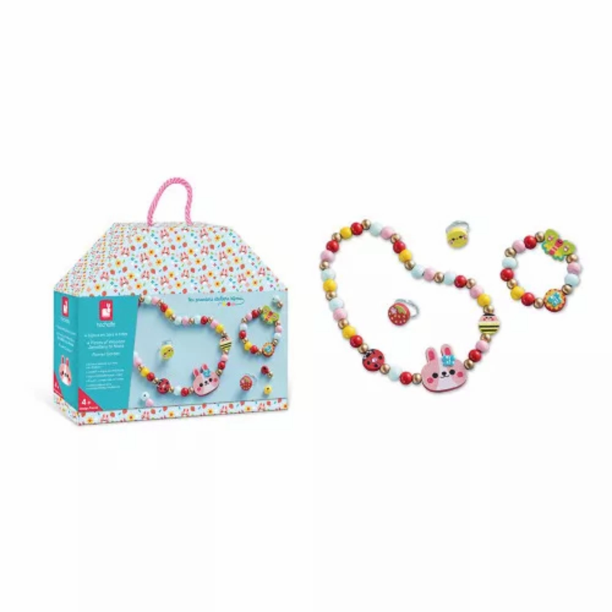 Babykids_Janod_Toys Janod 4 Pieces of Wooden Jewellery C Flower Garden