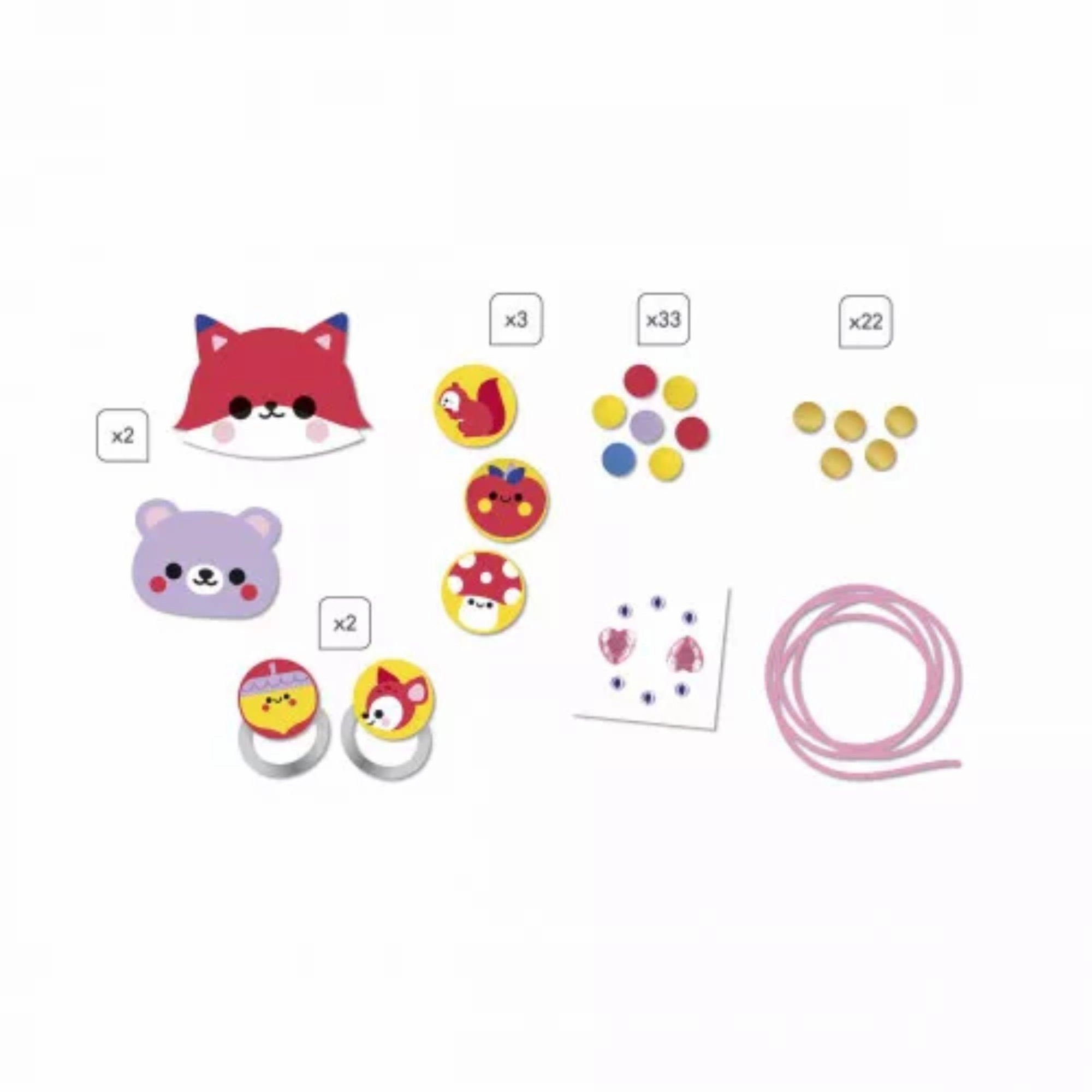 Babykids_Janod_Toys Janod 4 Pieces of Wooden Jewellery To Make Pretty Forest