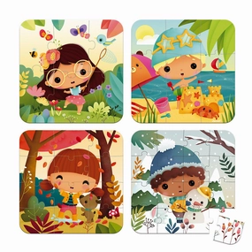 Babykids_Janod_Toys Janod 4 Progressive Difficulty Puzzles - 4 Set