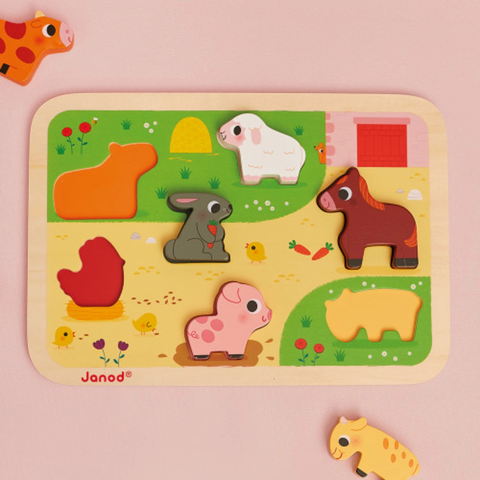Babykids_Janod_Toys Janod At the Farm Chunky Puzzle