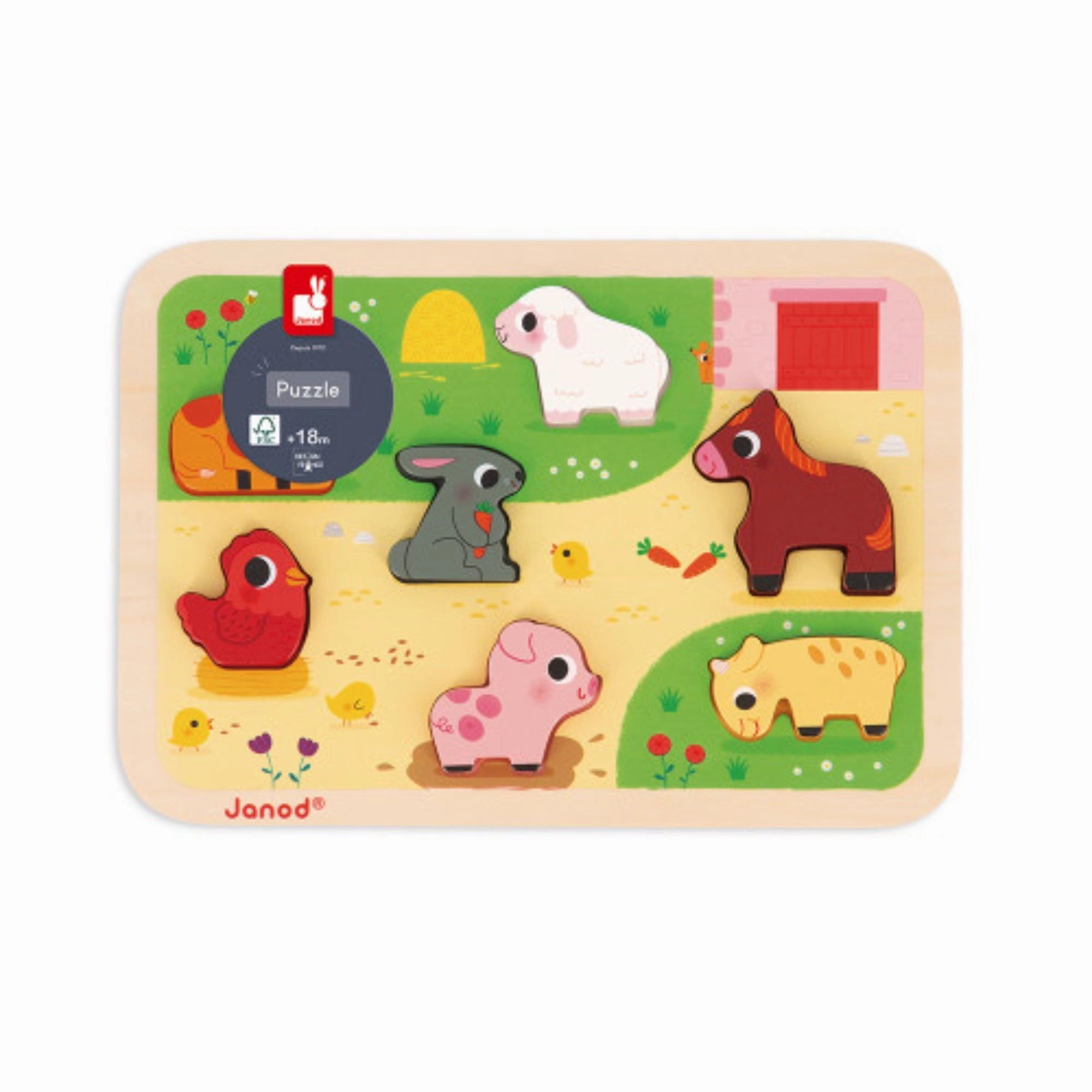 Babykids_Janod_Toys Janod At the Farm Chunky Puzzle