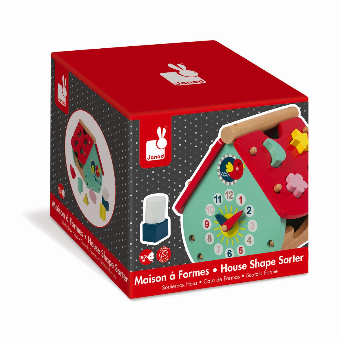 Babykids_Janod_Toys Janod Baby Forest House Shape Sorter
