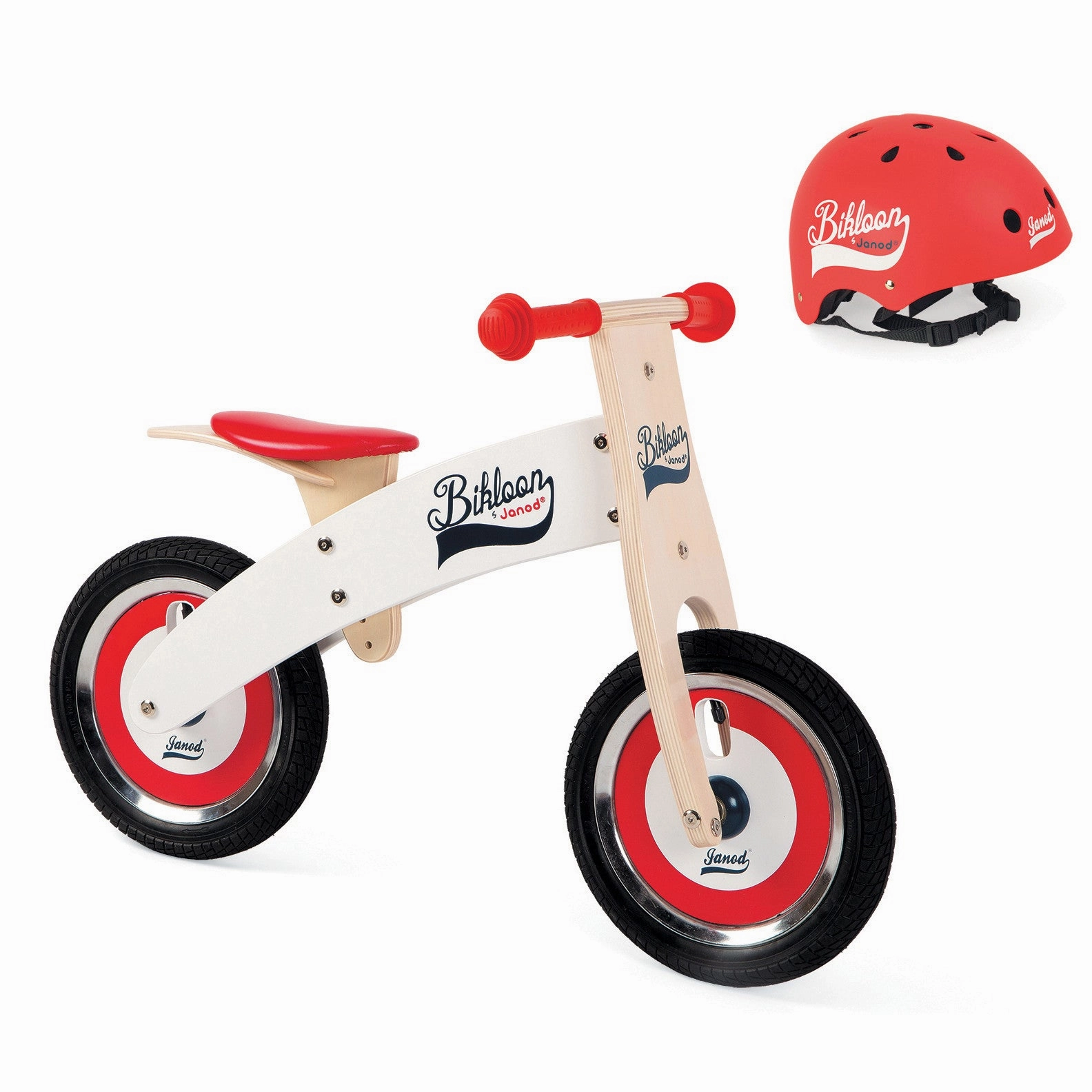 Babykids_Janod_Toys Janod Bikloon Balance Bike Red White