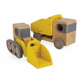 Babykids_Janod_Toys Janod Bolid - Dump Truck and Bulldozer