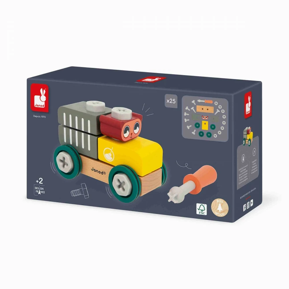 Babykids_Janod_Toys Janod Brico'Kids - DIY Car - Bear