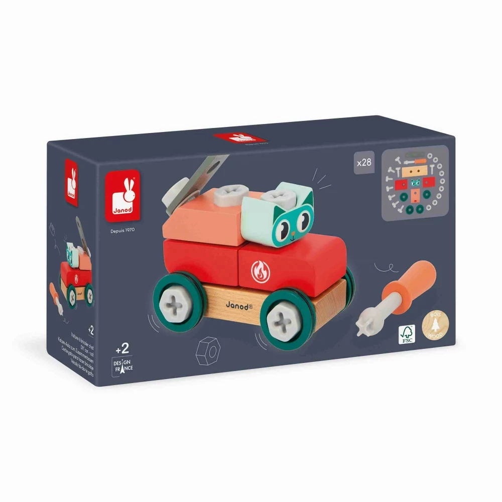 Babykids_Janod_Toys Janod Brico'Kids - DIY Car - Cat