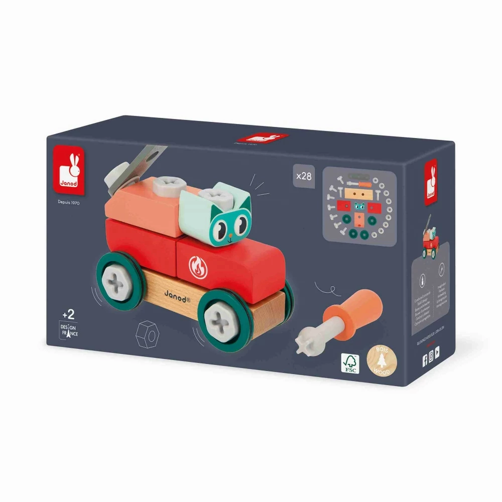 Babykids_Janod_Toys Janod Brico'Kids - DIY Car - Cat