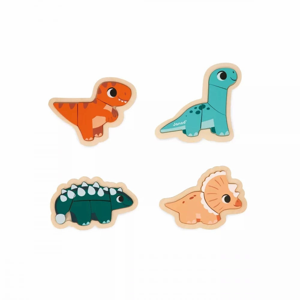 Babykids_Janod_Toys Janod Dino 4 Progressive Puzzles Dino
