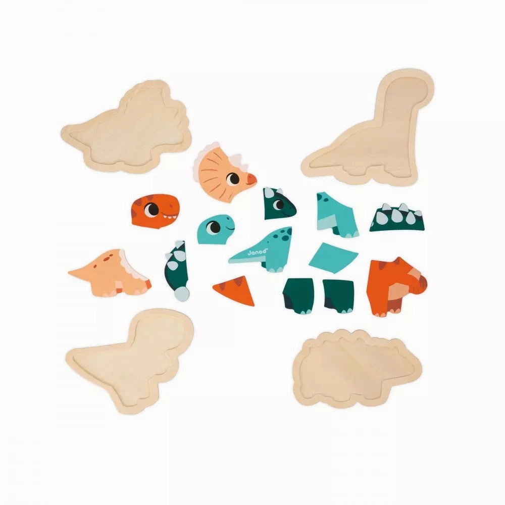 Babykids_Janod_Toys Janod Dino 4 Progressive Puzzles Dino