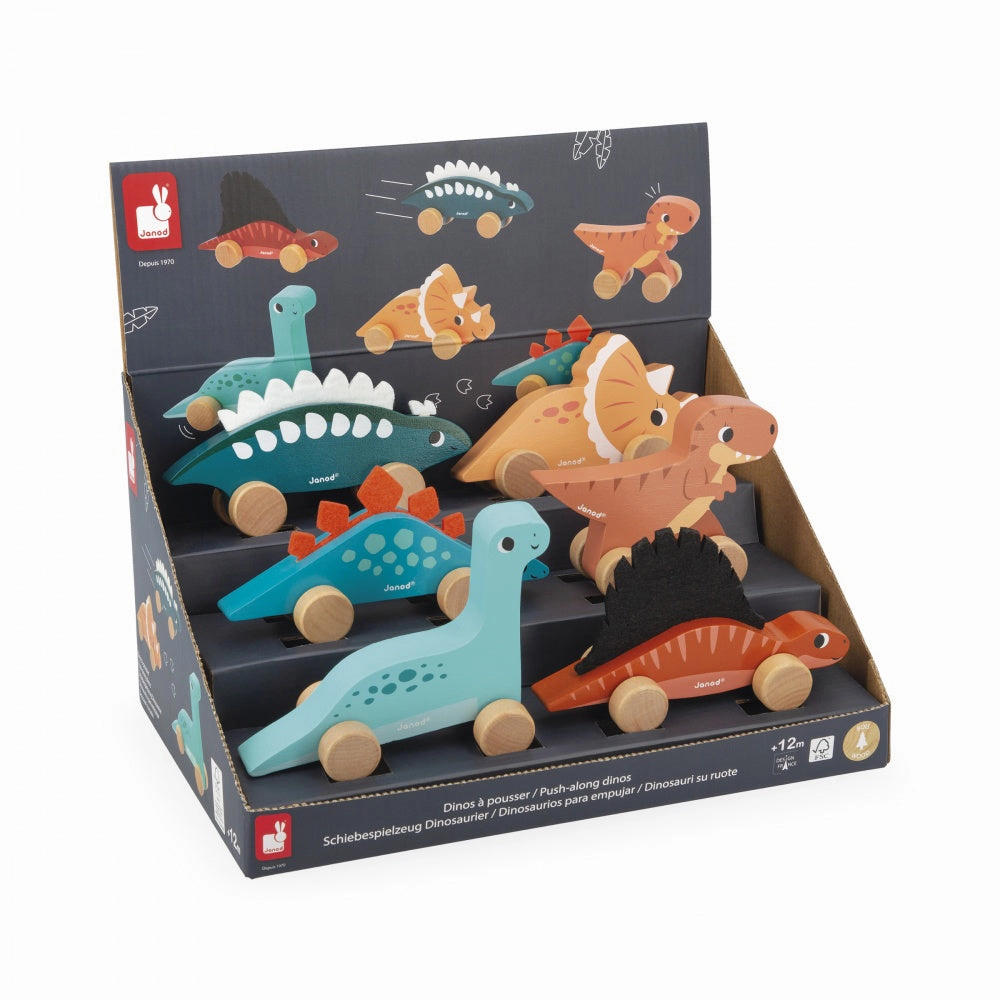 Babykids_Janod_Toys Janod Dino - Push-Along Dinos (1pc)