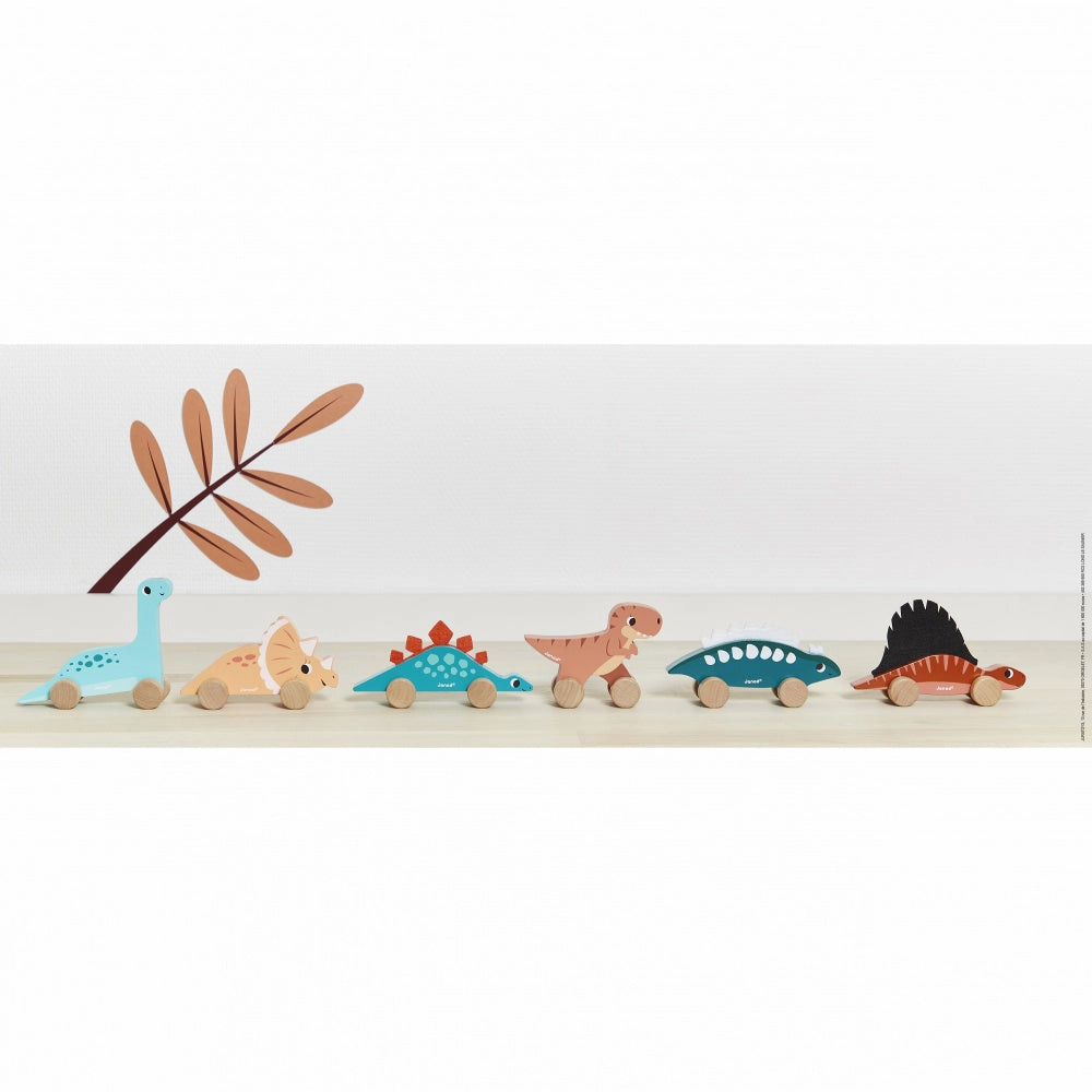 Babykids_Janod_Toys Janod Dino - Push-Along Dinos (1pc)