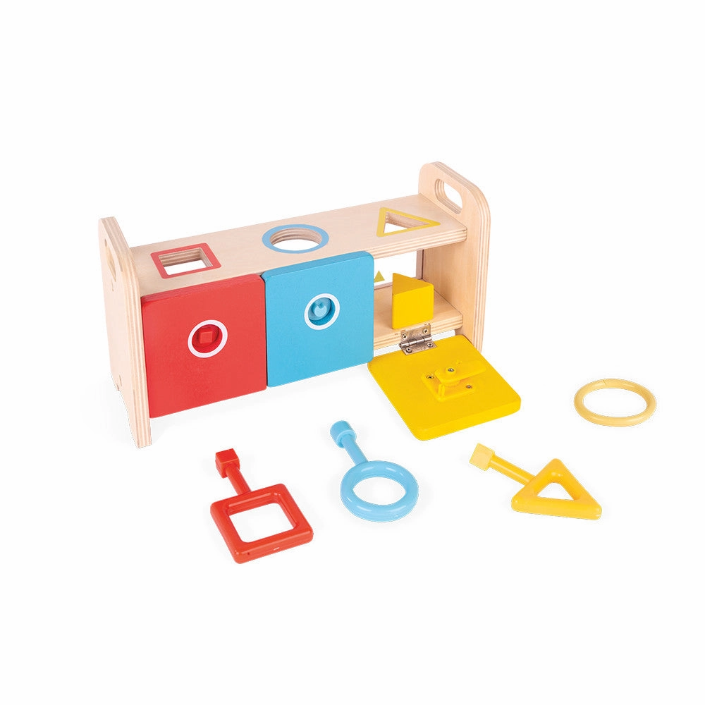 Babykids_Janod_Toys Janod Essentiel - Shape Sorter Box with Key