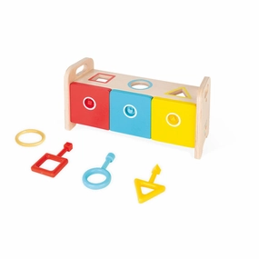 Babykids_Janod_Toys Janod Essentiel - Shape Sorter Box with Key