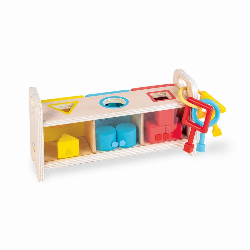 Babykids_Janod_Toys Janod Essentiel - Shape Sorter Box with Key