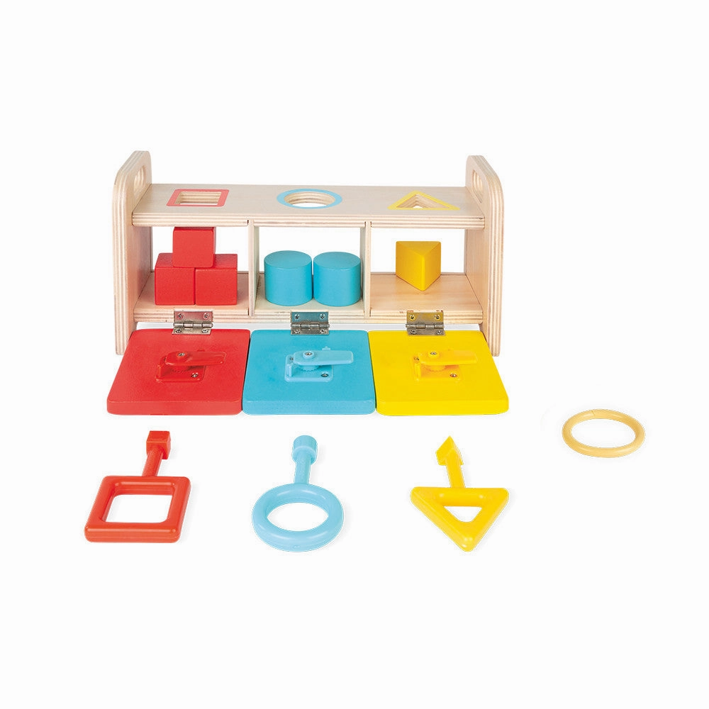 Babykids_Janod_Toys Janod Essentiel - Shape Sorter Box with Key