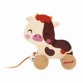 Babykids_Janod_Toys Janod Farm - Pull-Along Cow