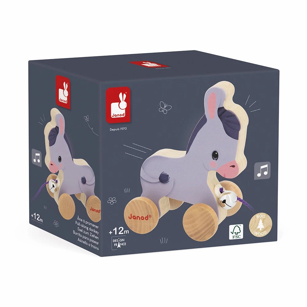 Babykids_Janod_Toys Janod Farm - Pull-Along Donkey