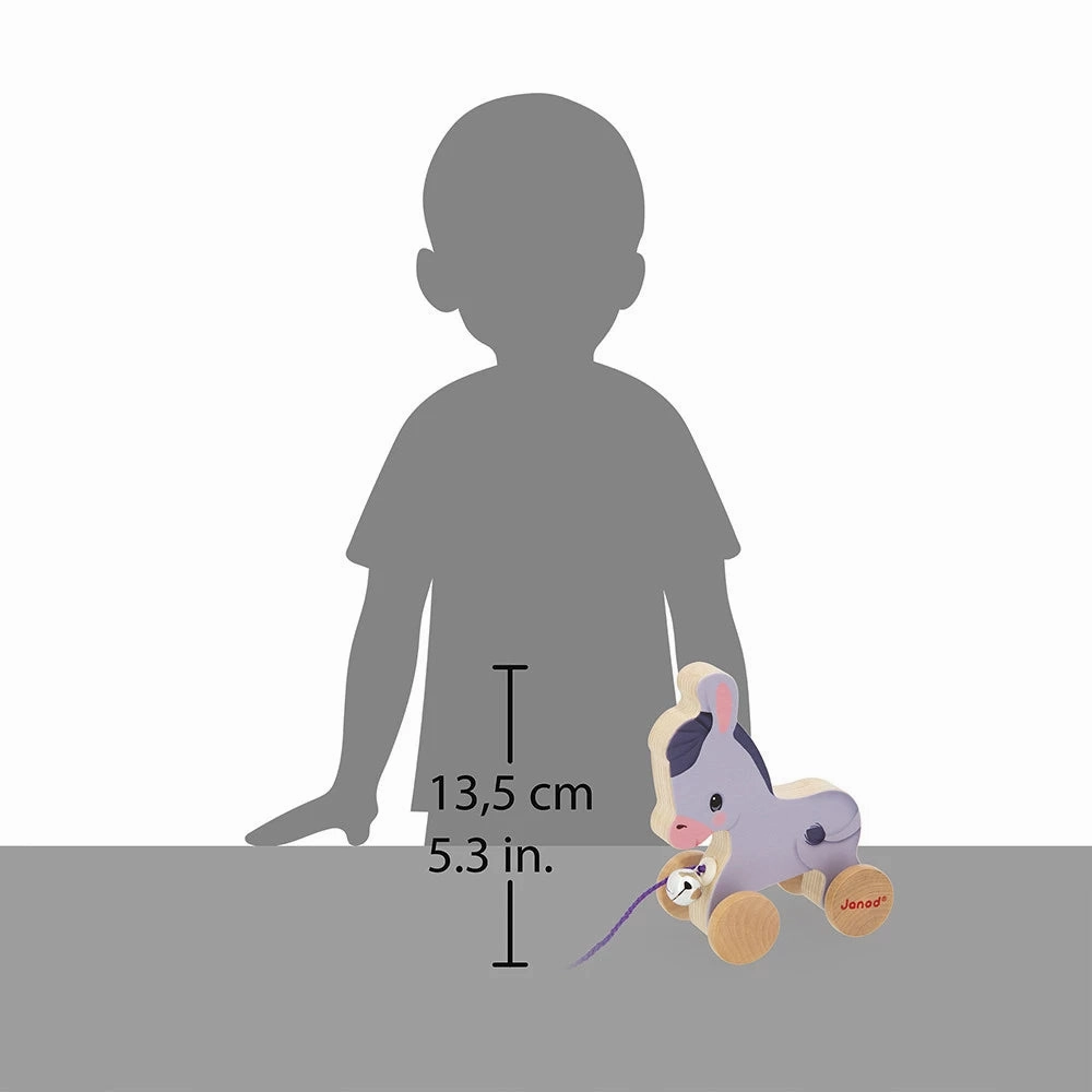 Babykids_Janod_Toys Janod Farm - Pull-Along Donkey