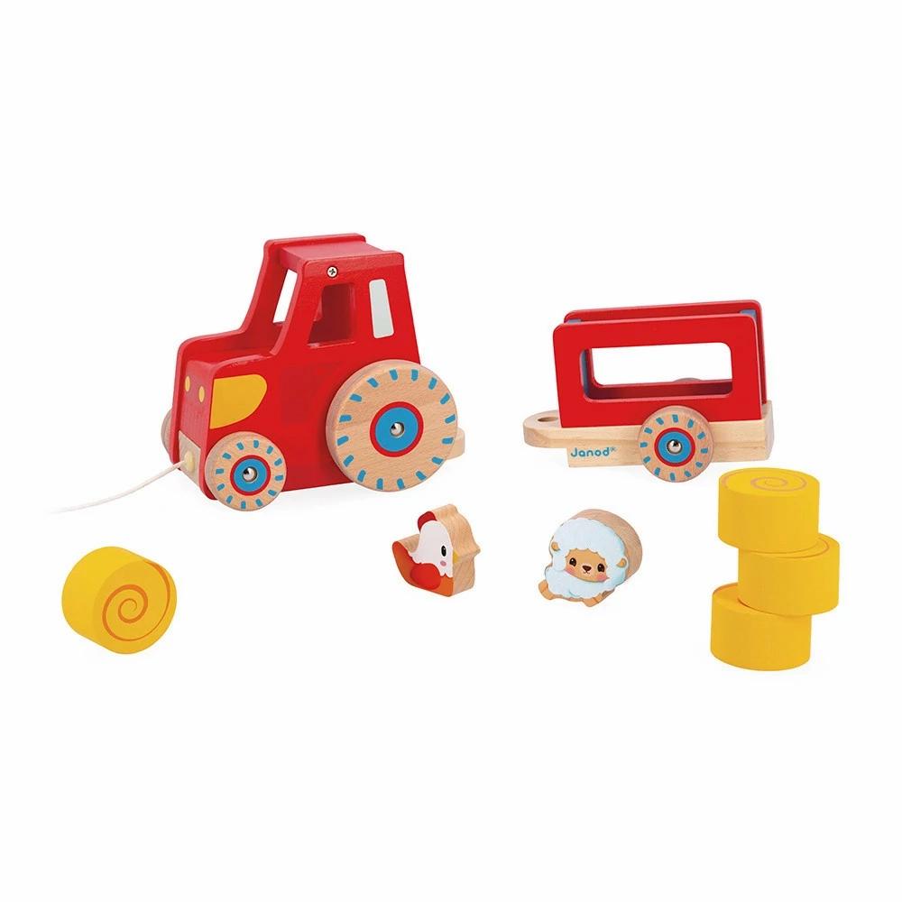 Babykids_Janod_Toys Janod Farm - Pull Along Tractor