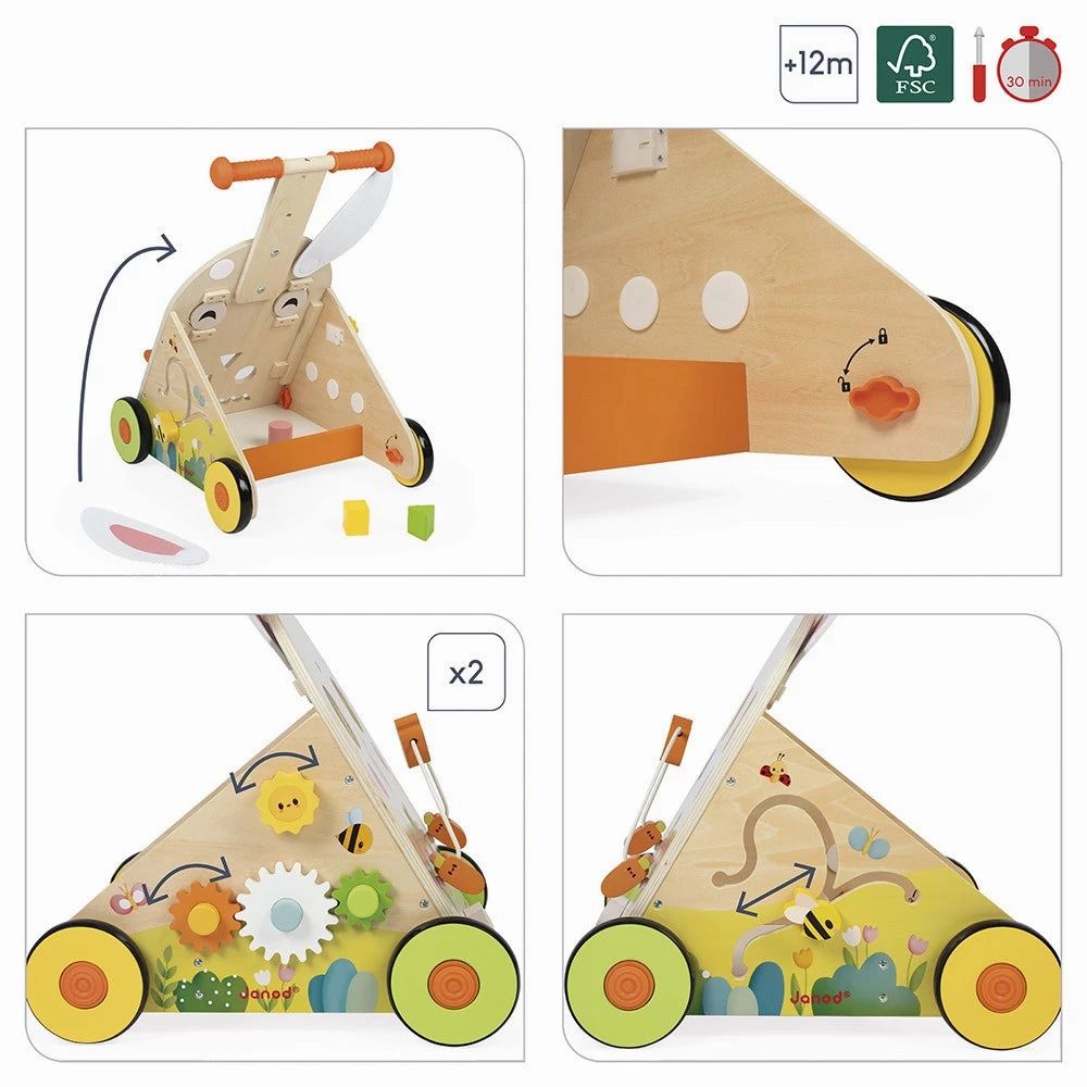 Babykids_Janod_Toys Janod Farm - Rabbit Baby Walker
