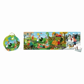 Babykids_Janod_Toys Janod Hat Boxed 36 pcs Panoramic Puzzle 4 Seasons