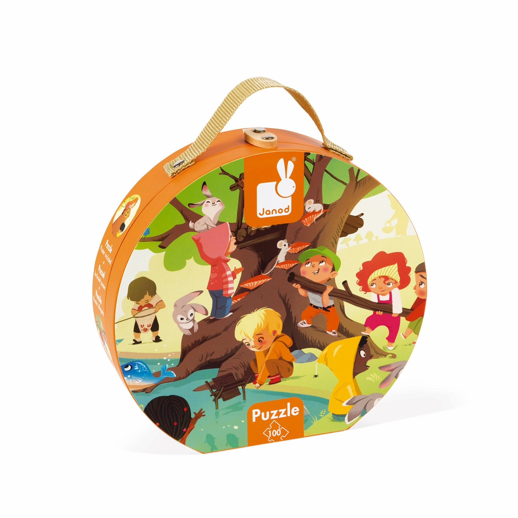 Babykids_Janod_Toys Janod Hat Boxed 36 pcs Panoramic Puzzle a Day in the Forest