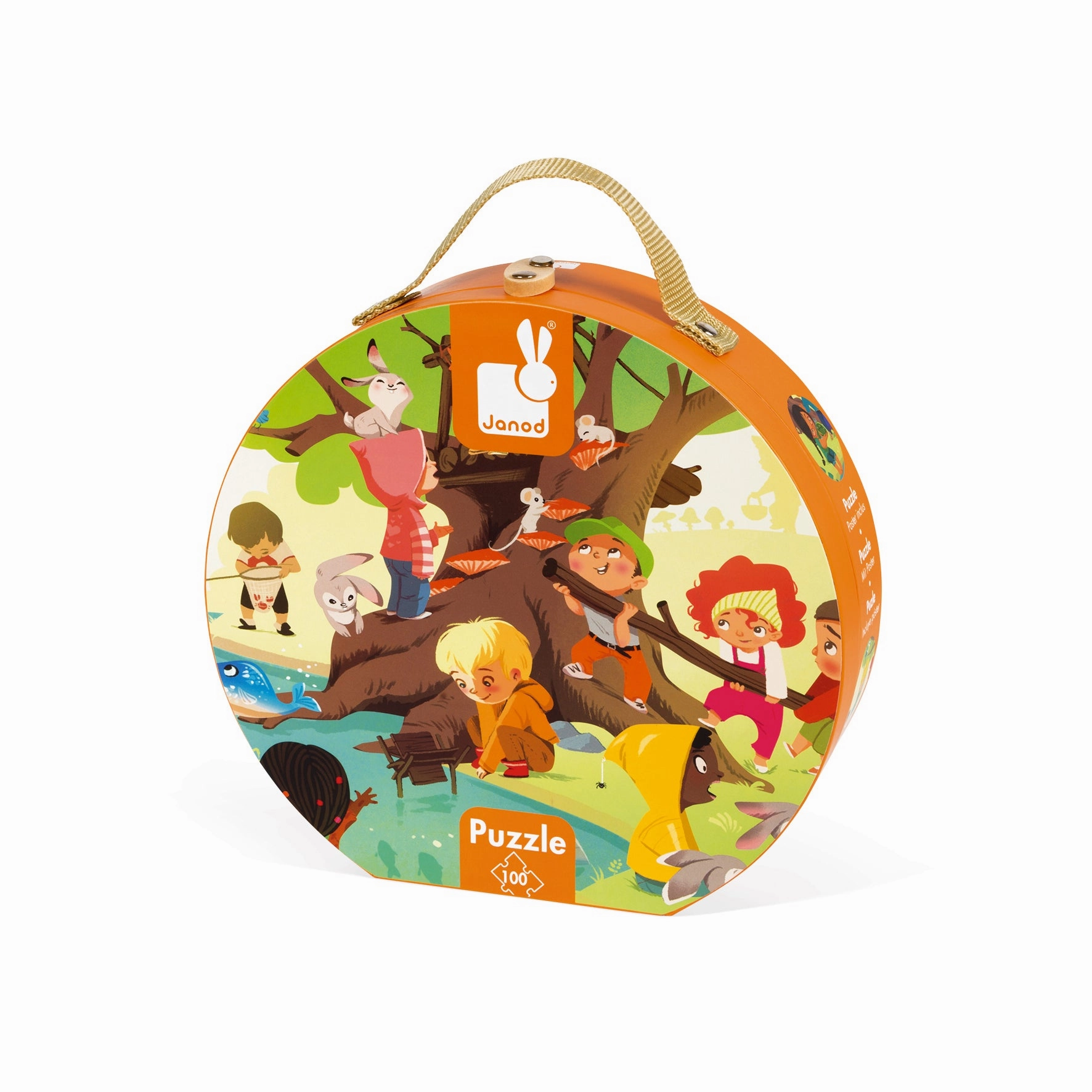 Babykids_Janod_Toys Janod Hat Boxed 36 pcs Panoramic Puzzle a Day in the Forest