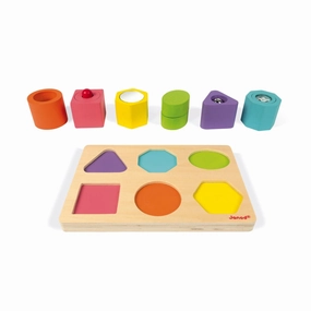 Babykids_Janod_Toys Janod I Wood Shapes & Sounds 6-Block Puzzle