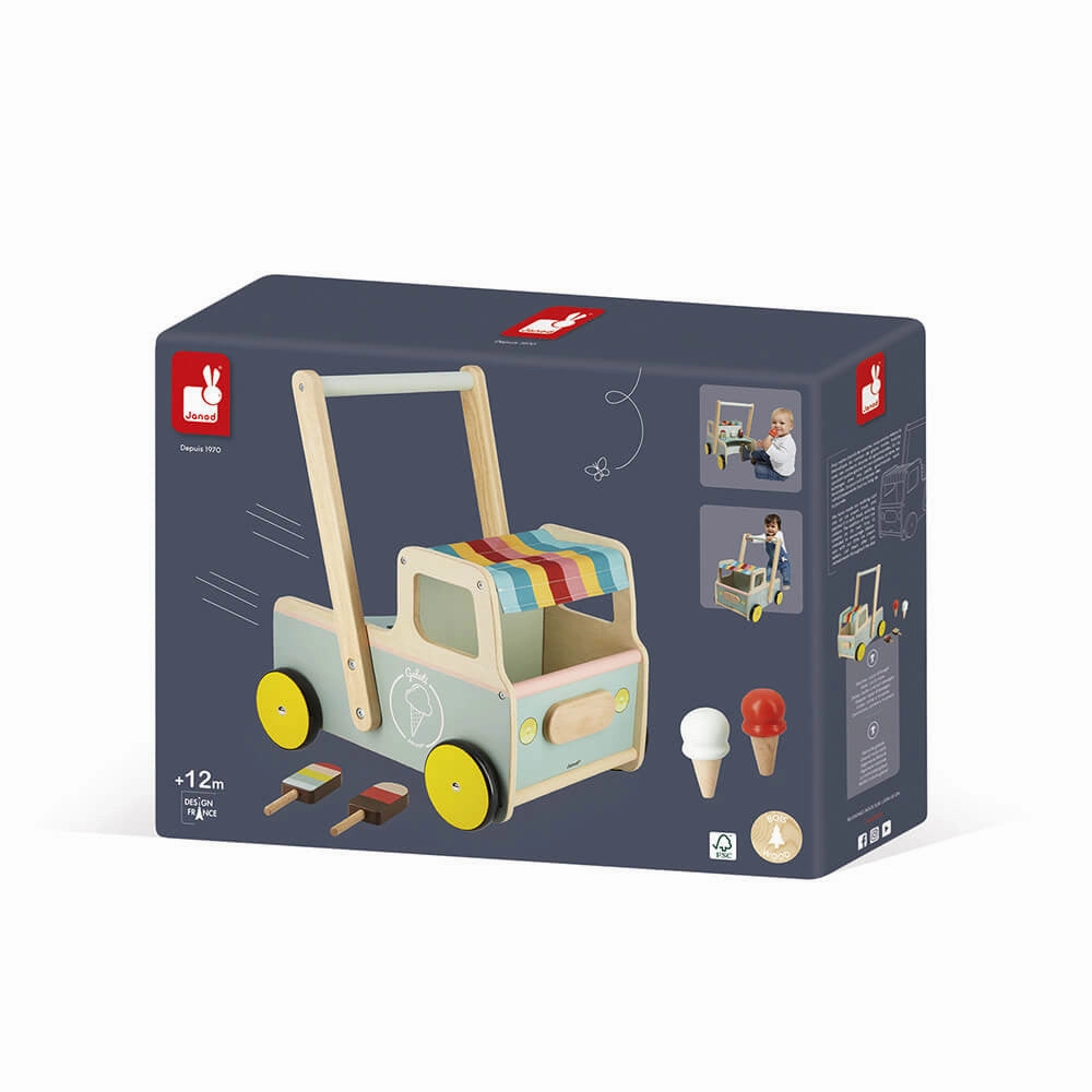Babykids_Janod_Toys Janod Ice Cream Cart Push-Along Trolley