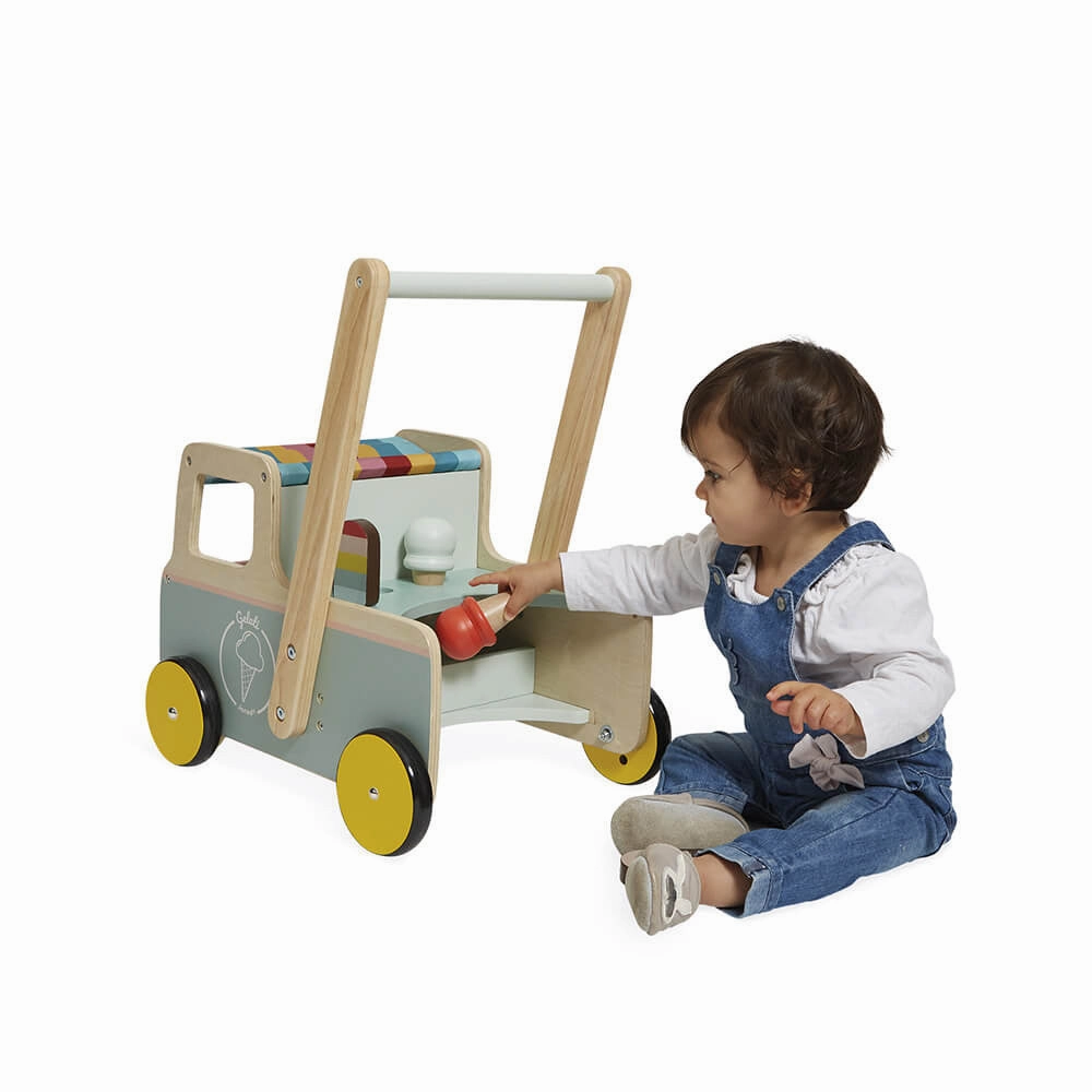 Babykids_Janod_Toys Janod Ice Cream Cart Push-Along Trolley