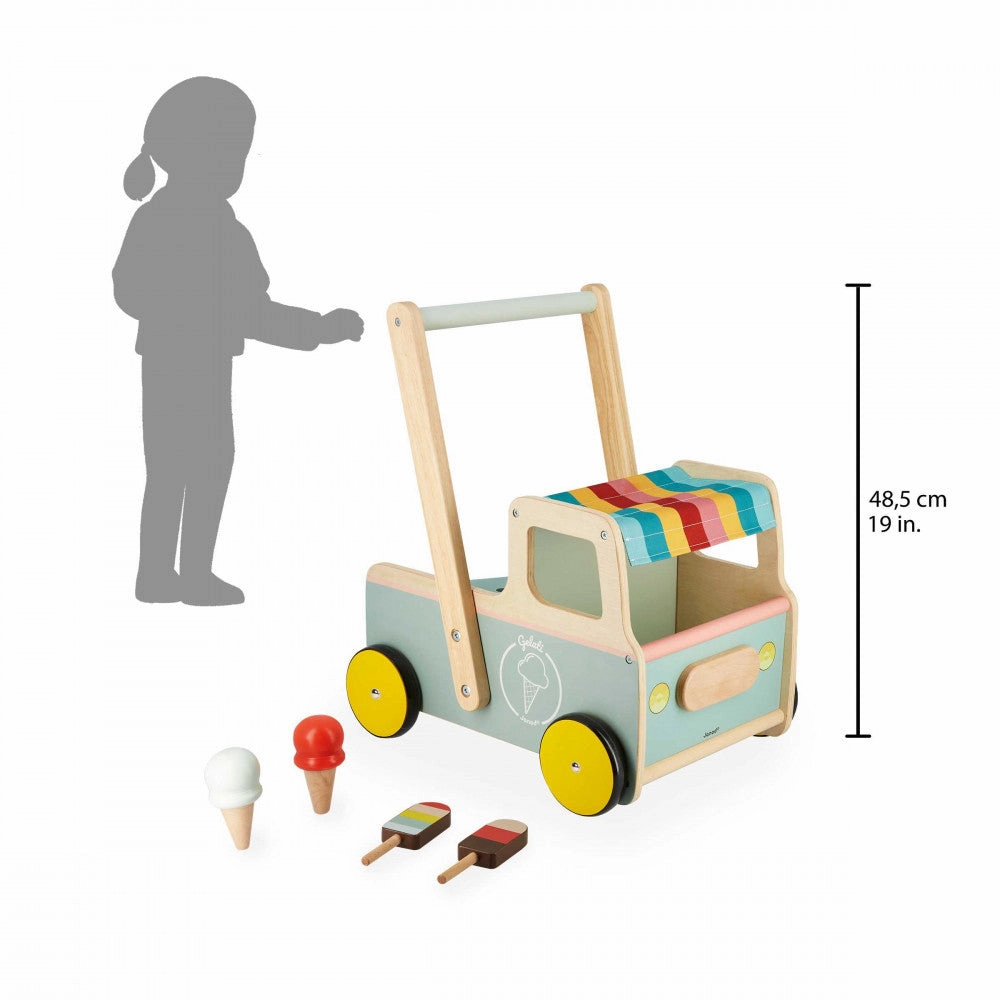 Babykids_Janod_Toys Janod Ice Cream Cart Push-Along Trolley