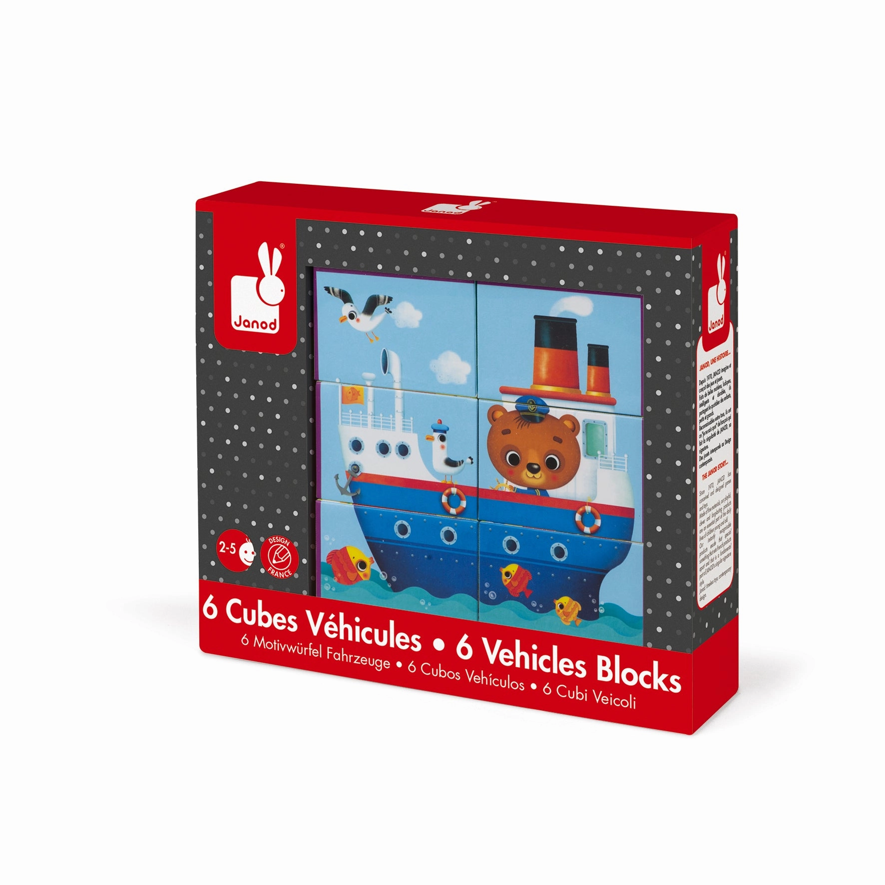 Babykids_Janod_Toys Janod Kubkid 6 Blocks Vehicles
