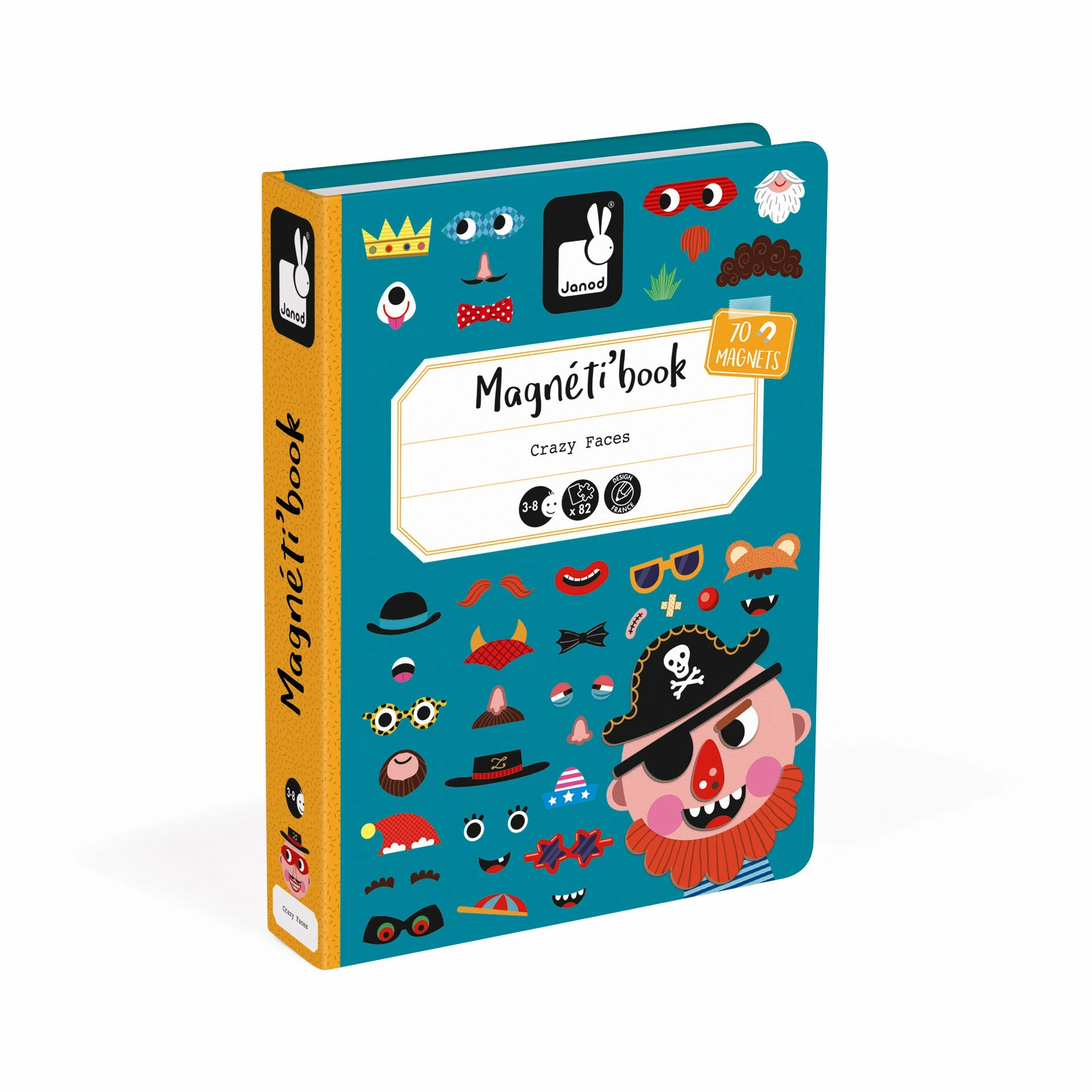 Babykids_Janod_Toys Janod Magnetibook Boys Crazy Faces