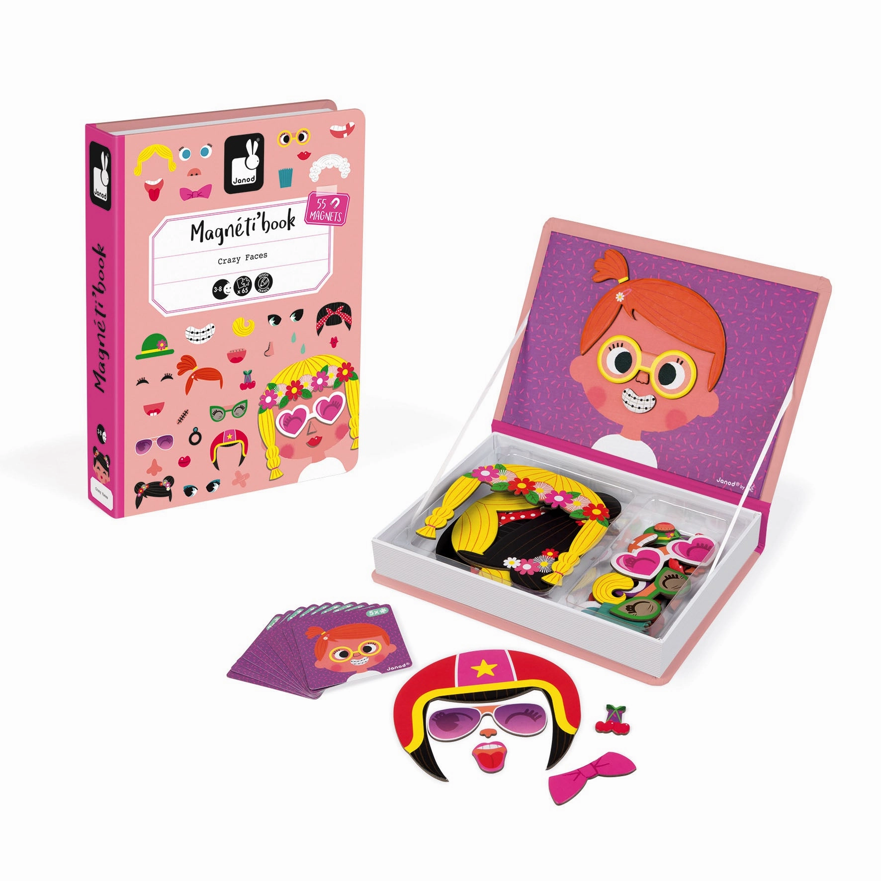 Babykids_Janod_Toys Janod Magnetibook Girls Crazy Faces