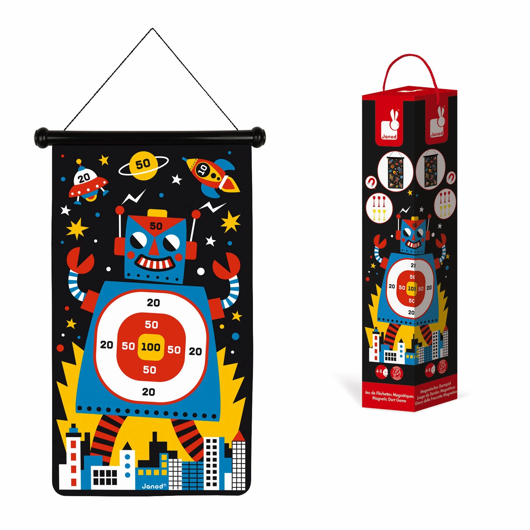 Babykids_Janod_Toys Janod Magnetic Dart Game - Robots