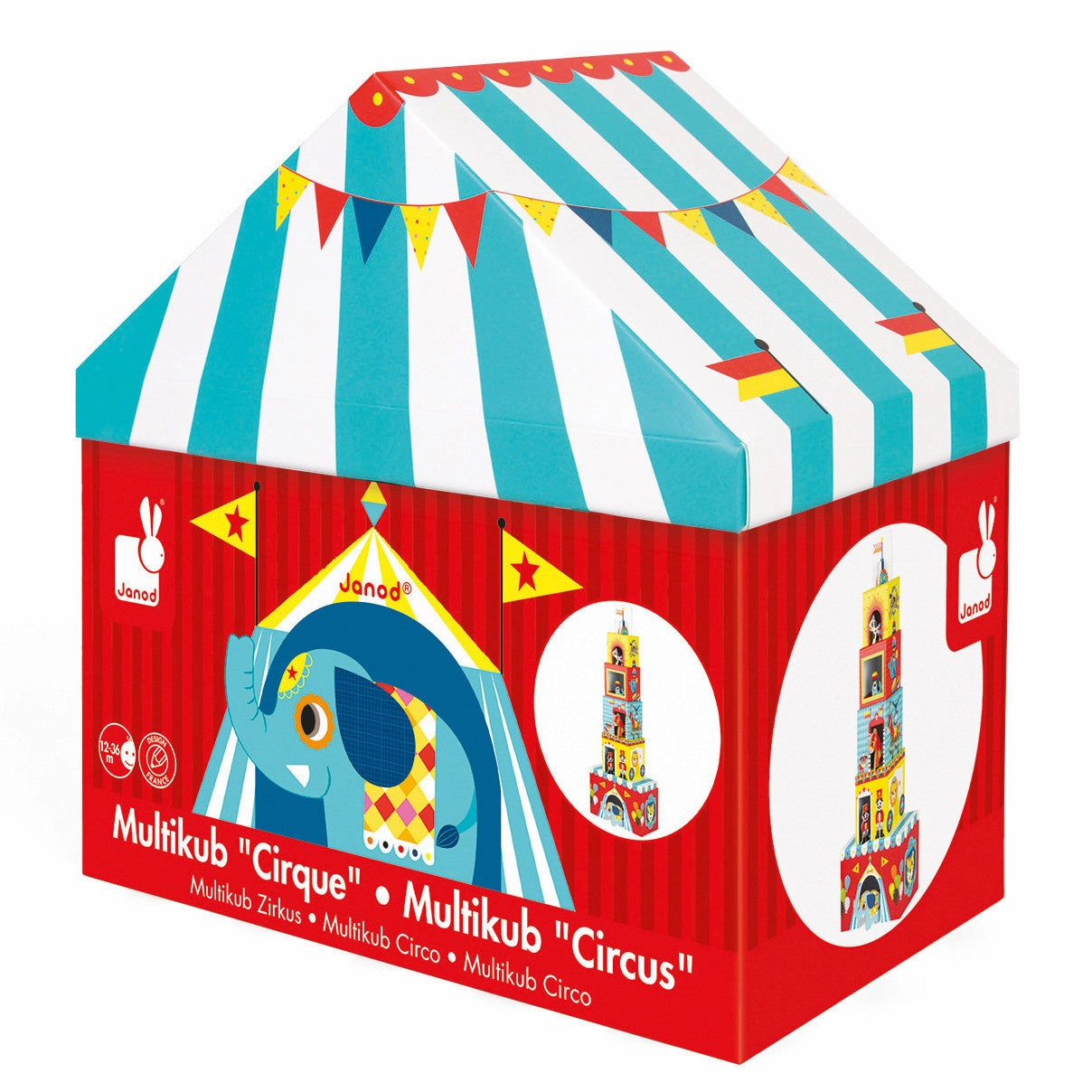 Babykids_Janod_Toys Janod MultiKub Circus Stacker with Figures