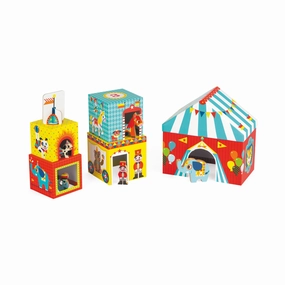 Babykids_Janod_Toys Janod MultiKub Circus Stacker with Figures
