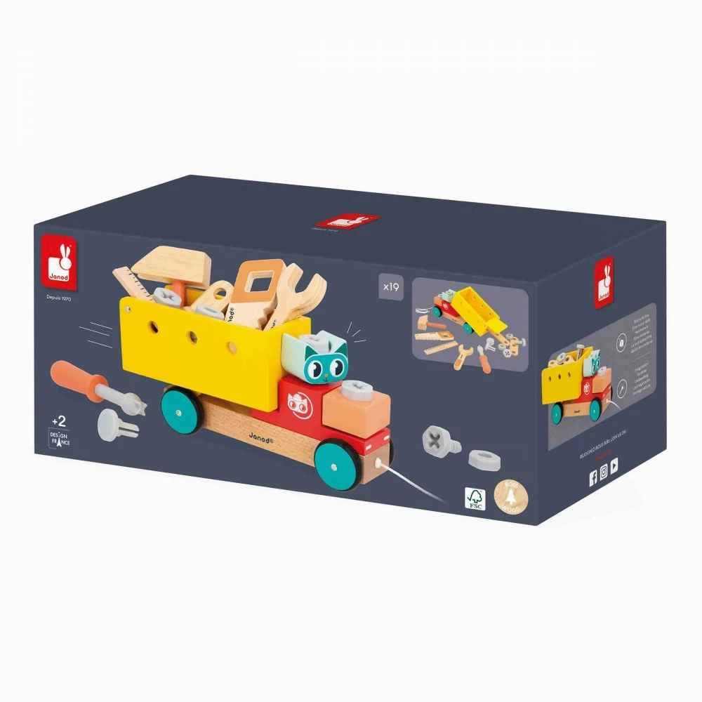 Babykids_Janod_Toys Janod Pull Along DIY Truck