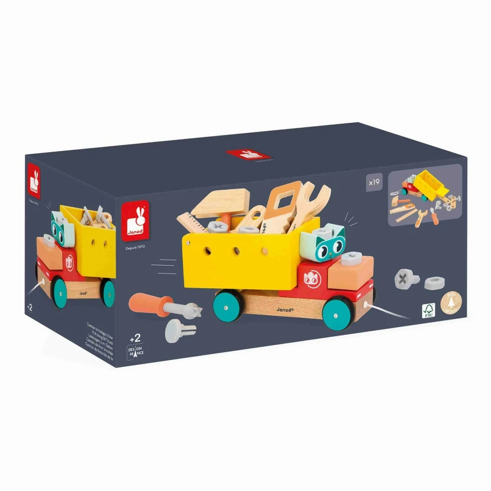 Babykids_Janod_Toys Janod Pull Along DIY Truck