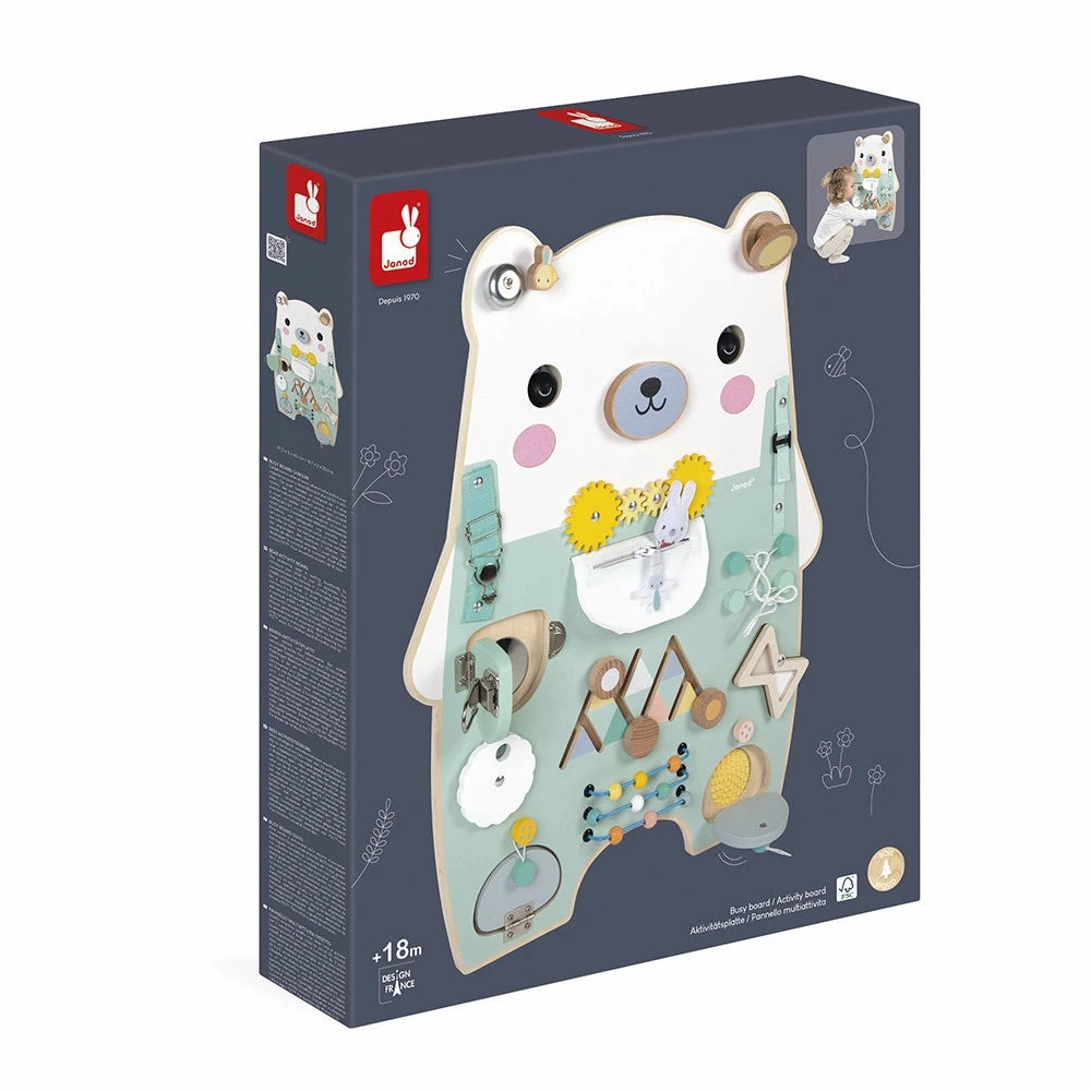 Babykids_Janod_Toys Janod Pure - Bear Activity Board