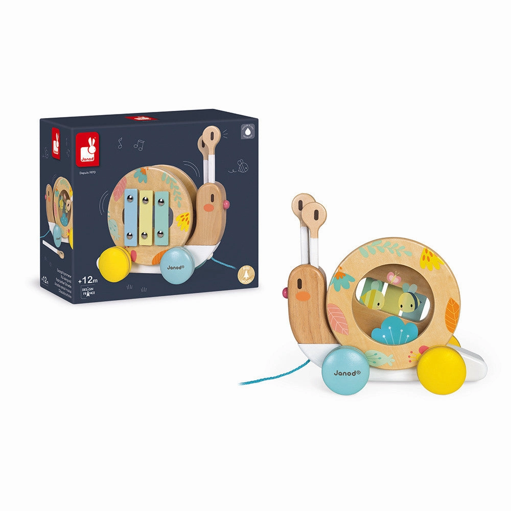 Babykids_Janod_Toys Janod Pure Pull-Along Snail