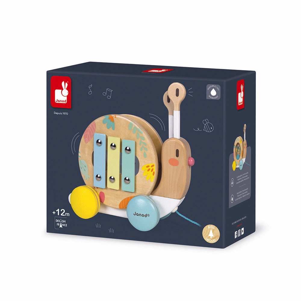 Babykids_Janod_Toys Janod Pure Pull-Along Snail