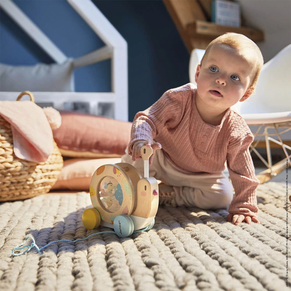 Babykids_Janod_Toys Janod Pure Pull-Along Snail