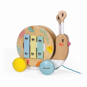 Babykids_Janod_Toys Janod Pure Pull-Along Snail