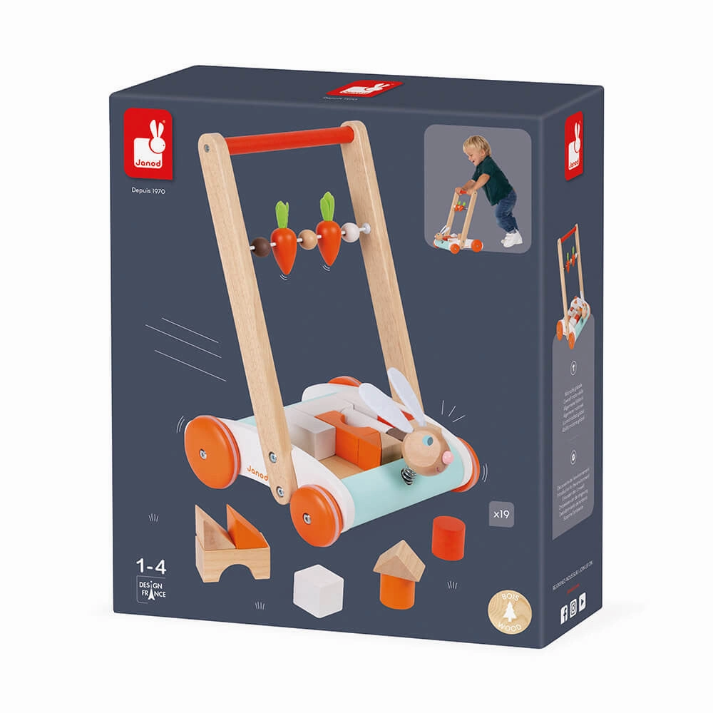 Babykids_Janod_Toys Janod Rabbit Block Cart