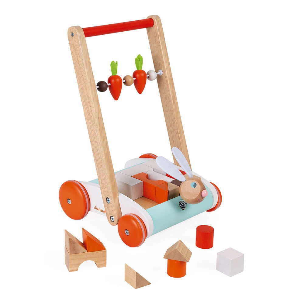 Babykids_Janod_Toys Janod Rabbit Block Cart