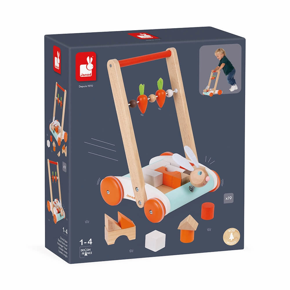 Babykids_Janod_Toys Janod Rabbit Block Cart